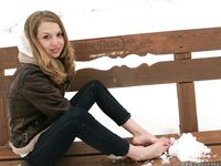 Feet - Galya A - 2012-08-23 Shivering in snow