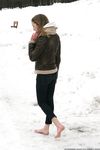Feet - Galya A - 2012-08-23 Shivering in snow