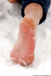 Feet - Gayane - 2013-05-04 Barefoot girl in winter city