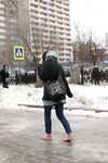 Feet - Gayane - 2013-05-04 Barefoot girl in winter city