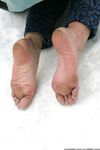 Feet - Gayane - 2013-05-04 Barefoot girl in winter city