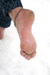 Feet - Gayane - 2013-05-04 Barefoot girl in winter city