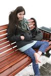 Feet - Gayane - 2013-05-04 Barefoot girl in winter city