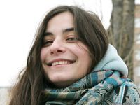 Feet - Gayane - 2013-05-04 Barefoot girl in winter city