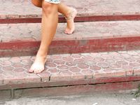 Feet - Gulnara A - 2010-11-01 Dirty feet in public