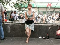 Feet - Gulnara A - 2010-11-01 Dirty feet in public