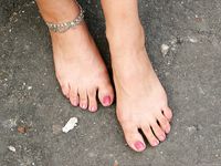 Feet - Gulnara A - 2010-11-01 Dirty feet in public