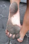 Feet - Gulnara A - 2010-11-01 Dirty feet in public