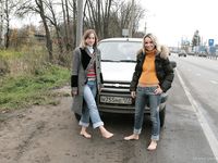 Feet - Ira B + Nata A - 2009-02-26 Autumn barefoot travel