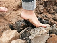 Feet - Ira B + Nata A - 2009-02-26 Autumn barefoot travel