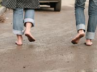 Feet - Ira B + Nata A - 2009-02-26 Autumn barefoot travel