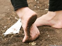 Feet - Ira D - 2013-07-29 The first winter barefoot experience