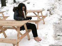 Feet - Ira D - 2013-07-29 The first winter barefoot experience