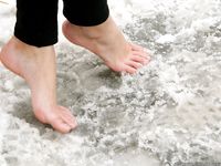 Feet - Ira D - 2013-07-29 The first winter barefoot experience