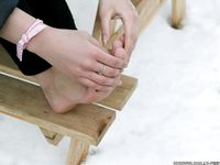 Feet - Ira D - 2013-07-29 The first winter barefoot experience