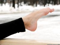 Feet - Ira D - 2013-07-29 The first winter barefoot experience