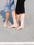Feet - Iren + Ira - 2006-11-30 Barefoot trips to Russian towns. Tula