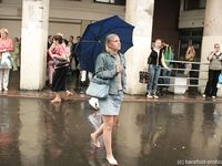 Feet - Irina - 2005-08-23 Barefoot walk under the rain