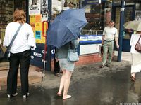 Feet - Irina - 2005-08-23 Barefoot walk under the rain