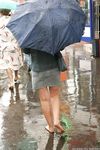 Feet - Irina - 2005-08-23 Barefoot walk under the rain