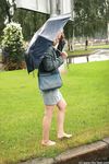 Feet - Irina - 2005-08-23 Barefoot walk under the rain
