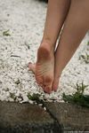 Feet - Irina - 2005-08-23 Barefoot walk under the rain