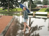 Feet - Irina - 2005-08-23 Barefoot walk under the rain