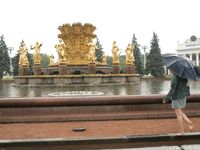 Feet - Irina - 2005-08-23 Barefoot walk under the rain