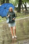 Feet - Irina - 2005-08-23 Barefoot walk under the rain