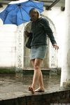 Feet - Irina - 2005-08-23 Barefoot walk under the rain