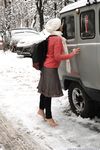 Feet - Irina A - 2015-08-27 Barefoot in the winter city