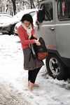 Feet - Irina A - 2015-08-27 Barefoot in the winter city