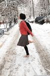 Feet - Irina A - 2015-08-27 Barefoot in the winter city