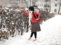 Feet - Irina A - 2015-08-27 Barefoot in the winter city