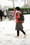 Feet - Irina A - 2015-08-27 Barefoot in the winter city