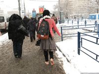 Feet - Irina A - 2015-08-27 Barefoot in the winter city