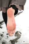 Feet - Irina A - 2015-08-27 Barefoot in the winter city