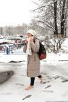 Feet - Irina A - 2015-08-27 Barefoot in the winter city