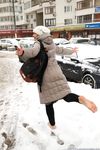 Feet - Irina A - 2015-08-27 Barefoot in the winter city