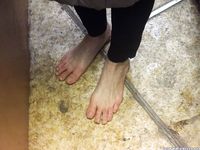 Feet - Irina A - 2015-08-27 Barefoot in the winter city