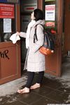 Feet - Irina A - 2015-08-27 Barefoot in the winter city