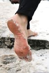 Feet - Irina A - 2015-08-27 Barefoot in the winter city