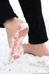 Feet - Irina A - 2015-08-27 Barefoot in the winter city