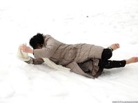 Feet - Irina A - 2015-08-27 Barefoot in the winter city