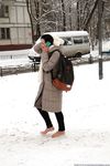 Feet - Irina A - 2015-08-27 Barefoot in the winter city