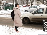 Feet - Irina A - 2015-08-27 Barefoot in the winter city