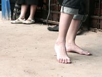 Feet - Jenya + Lena D- 2008-10-05 Barefoot trips to Russian towns. Tula