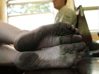 Feet - Jenya + Lena D- 2008-10-05 Barefoot trips to Russian towns. Tula