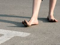 Feet - Jenya + Lena D- 2008-10-05 Barefoot trips to Russian towns. Tula