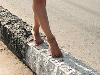 Feet - Jenya + Lena D- 2008-10-05 Barefoot trips to Russian towns. Tula